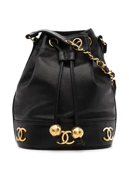Chanel Pre-Owned: Чёрная сумка 