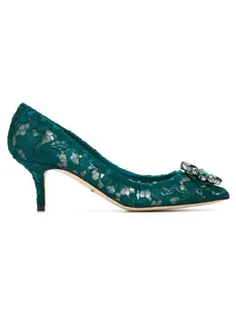 Dolce & Gabbana: Зелёные туфли 