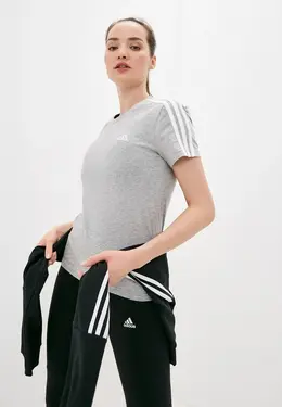 adidas: Серая футболка 