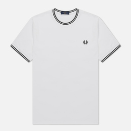 Fred Perry: Белая футболка  Twin Tipped