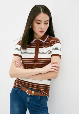 Trussardi: Многоцветное поло 