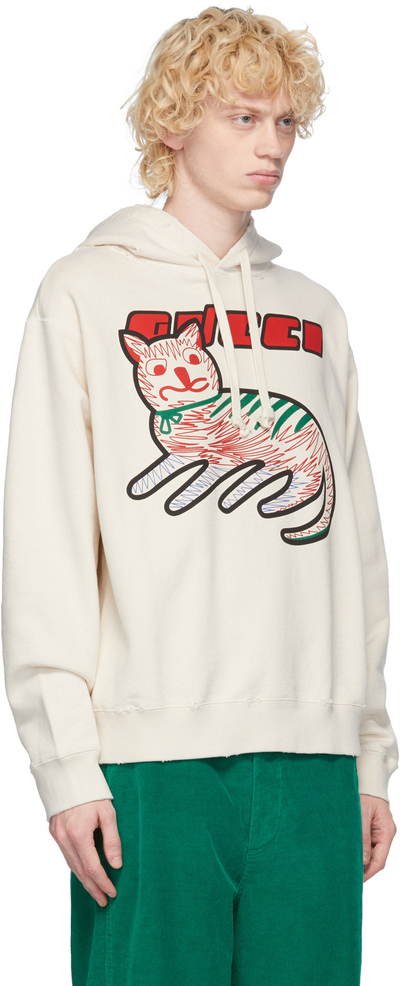 Gucci Off White Cat Logo Hoodie 634674 XJCVV lpn7149544 LePodium