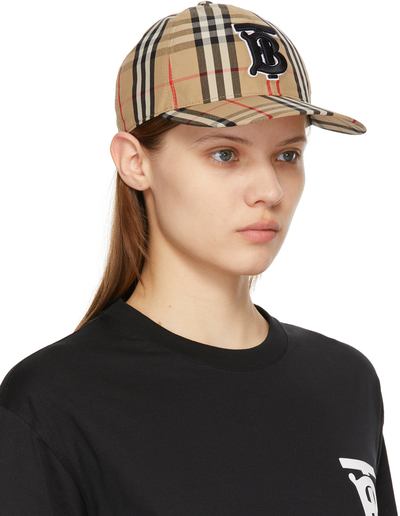 Burberry Beige Vintage Check Monogram Baseball Cap 8038504 lpn7997082 LePodium