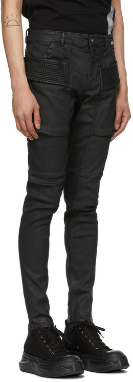 Rick Owens Drkshdw Black Wax Easy Creatch Cut Jeans DU21S2370 SBW  (lpn8442555) — купить за 187074 руб — LePodium Беларусь