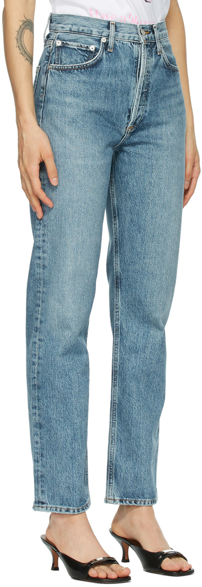 AGOLDE Blue 90s Pinch Waist High Rise Straight Jeans A154 1206