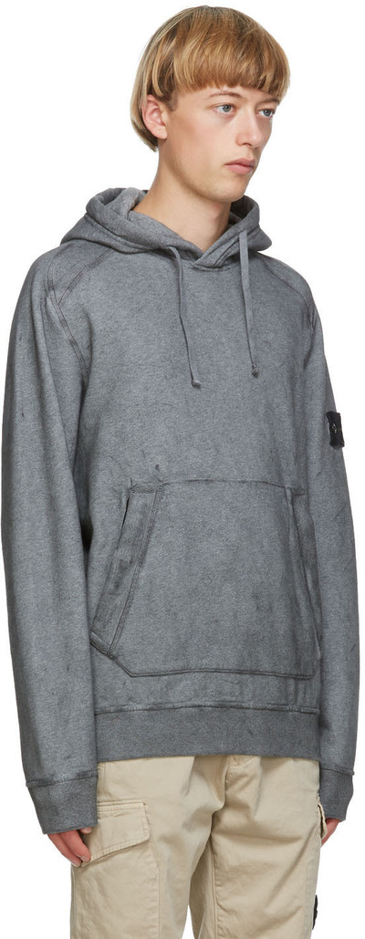 Stone Island Grey Cotton Dust Hoodie 731562090 lpn7053549 LePodium