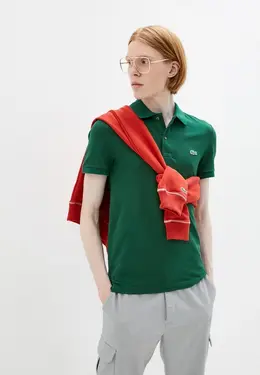 Lacoste: Зелёное поло 