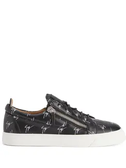 Giuseppe Zanotti: Чёрные кроссовки  Frankie