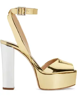 Giuseppe Zanotti: Серебристые сандалии  Betty