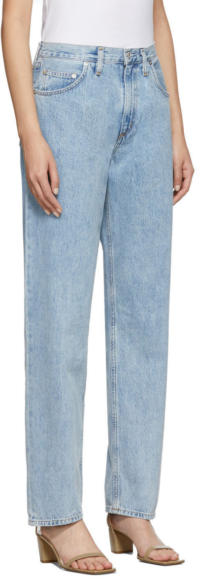 AGOLDE Blue Baggy Mid Rise Pleated Oversized Jeans A109 983