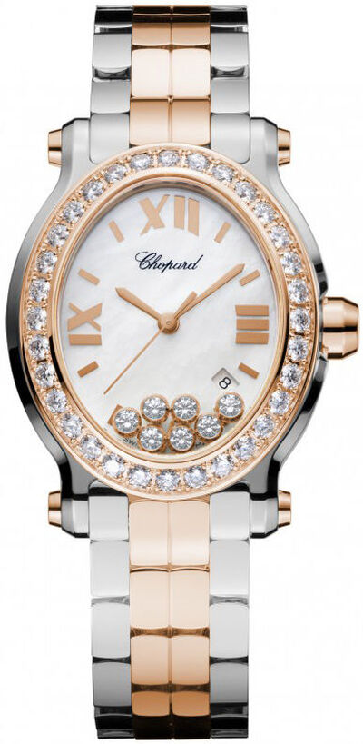 Chopard Happy Sport Oval 7 Floating Diamonds Women s Watch 278546