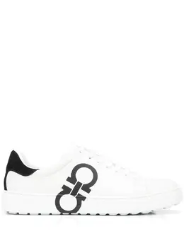 Salvatore Ferragamo: Чёрные кроссовки  Gancini