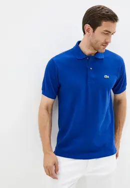 Lacoste: Синее поло 