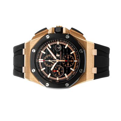 Audemars Piguet Black 18k Rose Gold Royal Oak Offshore Chronograph