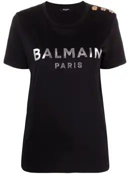 Balmain: Футболка с принтом 