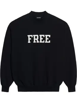 Balenciaga: Чёрный свитшот Free