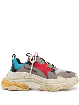 Balenciaga: Многоцветные кроссовки  Triple S