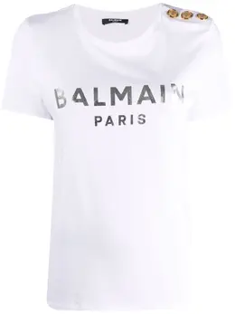 Balmain: Футболка с принтом