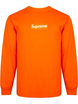 Supreme: Оранжевая футболка Box Logo