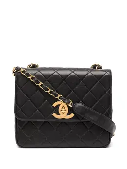 Chanel Pre-Owned: Чёрная сумка через плечо