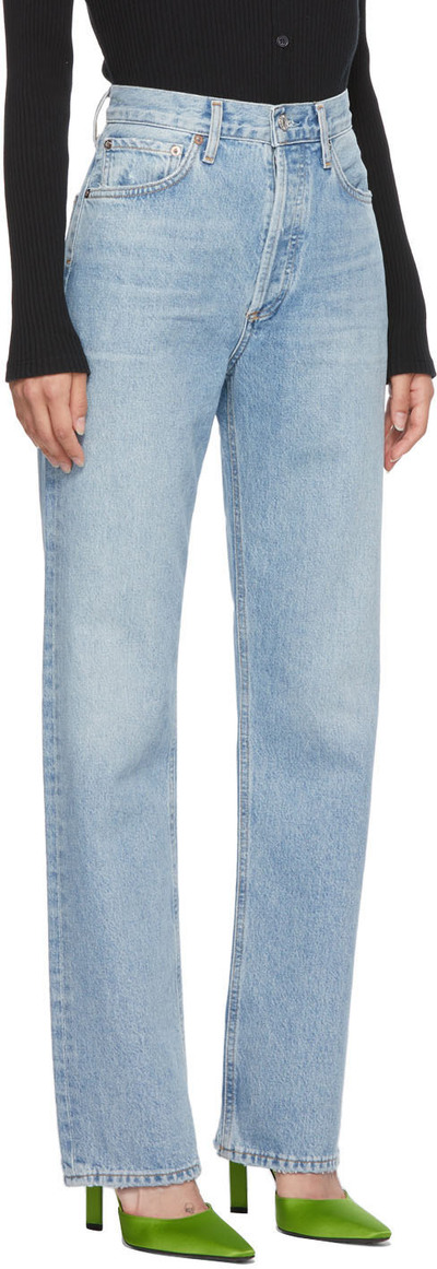 AGOLDE Blue Lana Mid Rise Vintage Straight Jeans A140B 1141