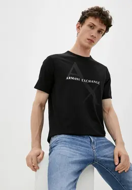 Armani Exchange: Чёрная футболка 