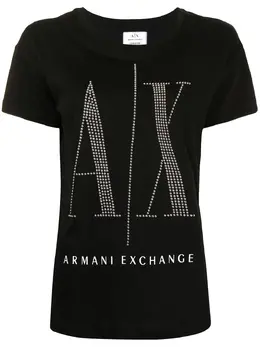 Armani Exchange: Футболка с блёстками 