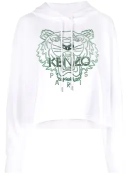 Kenzo: Хлопковая толстовка Tiger Head