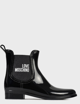 LOVE MOSCHINO: Чёрные ботинки 