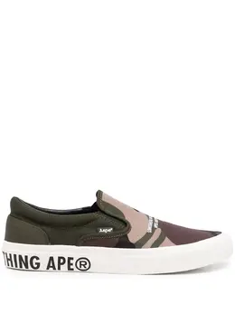 AAPE BY *A BATHING APE®: Зелёные кроссовки