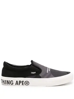 AAPE BY *A BATHING APE®: Чёрные кроссовки