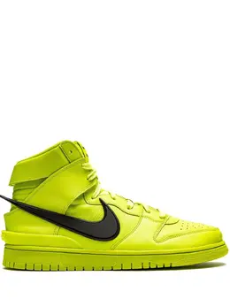 Nike: Зелёные кроссовки  Dunk High