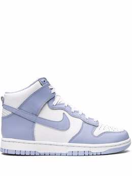 Nike: Голубые кроссовки  Dunk High