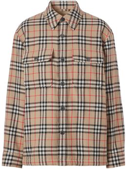 Burberry: Рубашка Vintage Check из шерсти