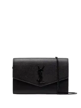 Saint Laurent: Чёрный клатч Envelope