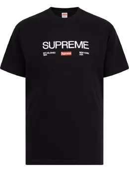 Supreme: Чёрная футболка  Est 1994