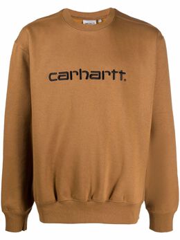 Carhartt WIP: Коричневый свитшот 