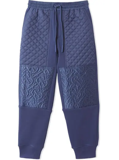 Burberry Kids monogram quilted panel track pants Blue 8043944 lpn8914623 LePodium