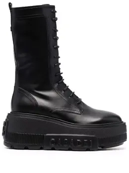 Casadei: Чёрные ботинки 