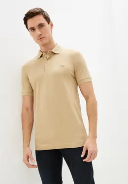 Lacoste: Бежевое поло 