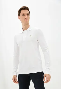 Lacoste: Белое поло 