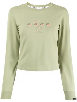 AAPE BY *A BATHING APE®: Зелёный свитшот