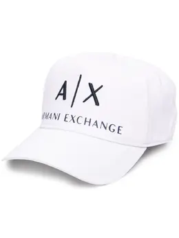 Armani Exchange: Белая кепка 