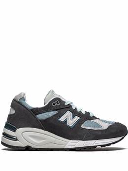 New Balance: Голубые кроссовки 