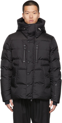 Moncler Grenoble: Чёрный пуховик 