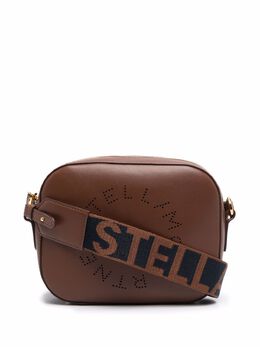 Stella McCartney: Коричневая сумка Stella Logo small