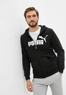 PUMA: Чёрная толстовка 