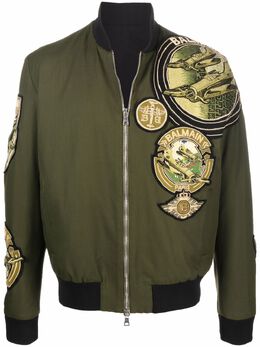 Balmain: Куртка цвета хаки 
