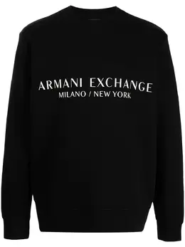 Armani Exchange: Чёрный свитшот 