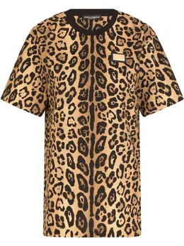 Dolce & Gabbana: Футболка  T с леопардовым принтом